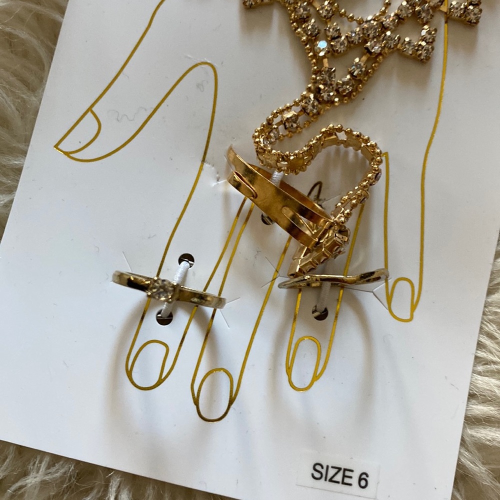 💍GOLD RING & HAND JEWELRY SET ⚜️ - Picture 2 of 3